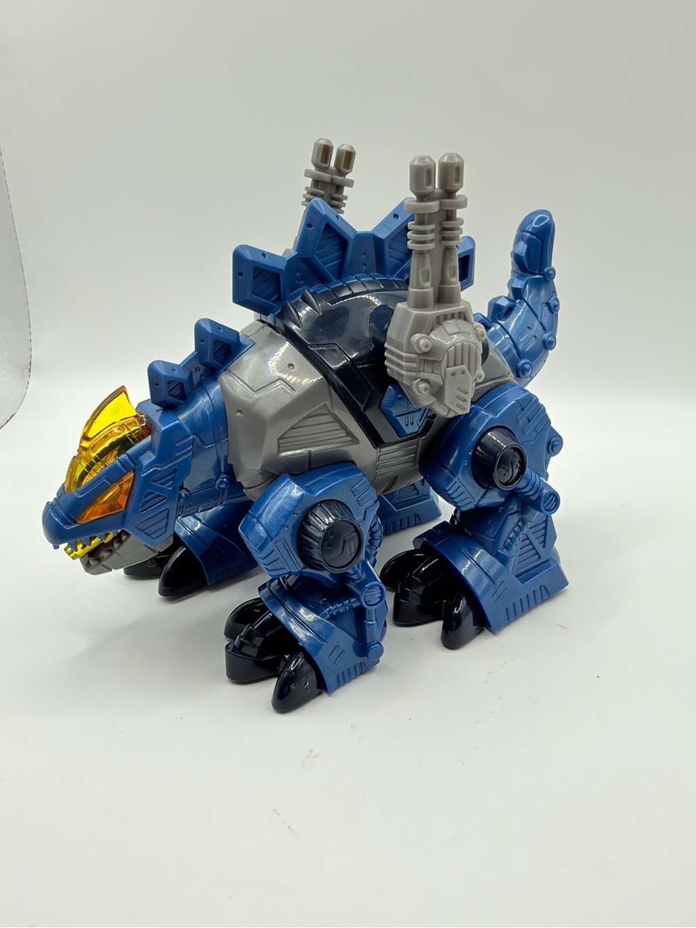 HAP-P-KID M.A.R.S. Ultimate DinoForce Blue Gray Dino Robot Stegosaurus